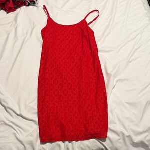 No Boundaries Red Mini Dress